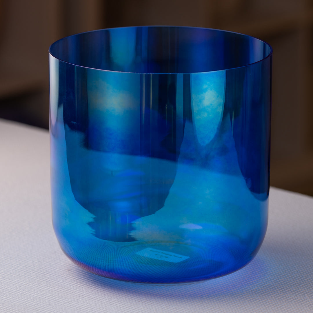 9" E-28 Sapphire Spirit Crystal Singing Bowl