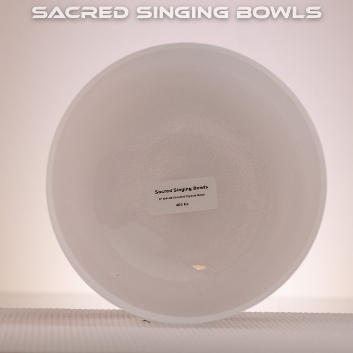 8" G+48 Frosted Crystal Singing Bowl