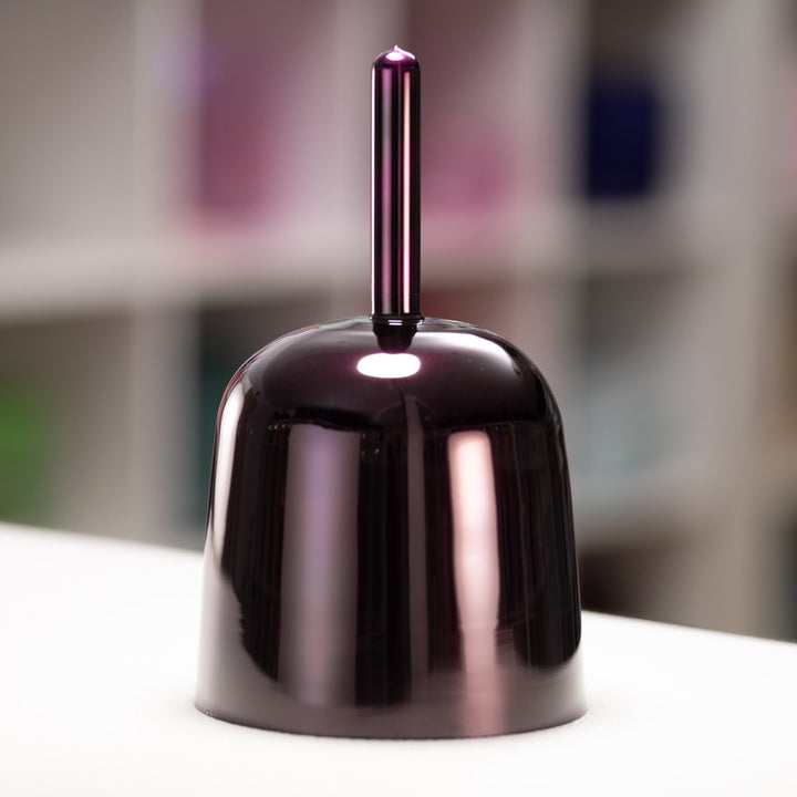 7.75" C-6 Divine Violet Flame Crystal Singing Bowl, 24k Gold inside