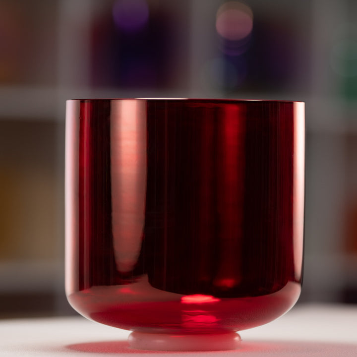 Red crystal bowl