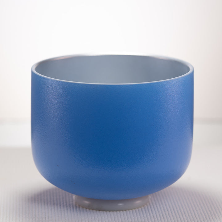 9" A#+2 Father Sky Frosted Crystal Singing Bowl, Silver inside from Sacred Singing Bowls™