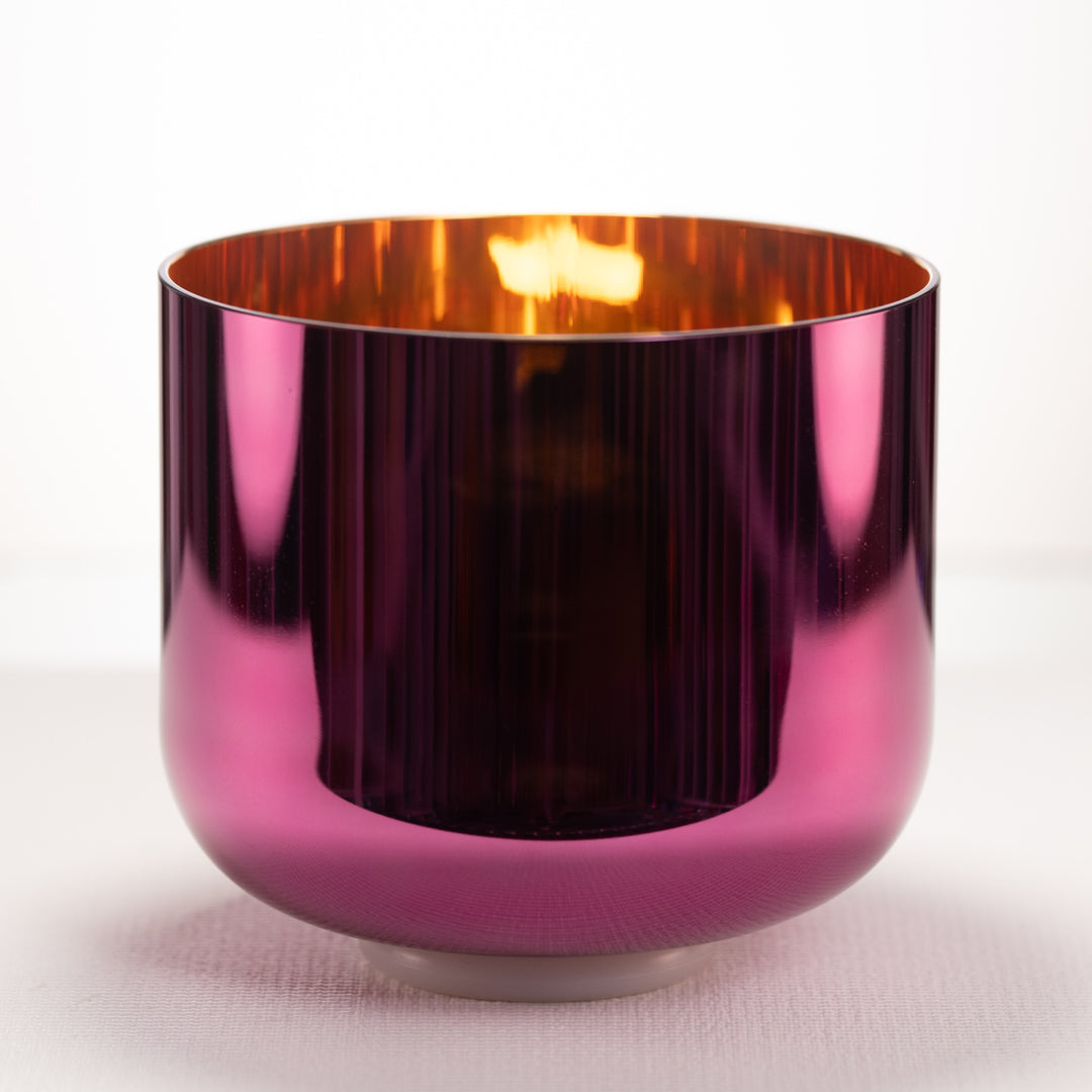 9" A#+30 Radiant Rose Crystal Singing Bowl, 24k Gold inside from Sacred Singing Bowls™