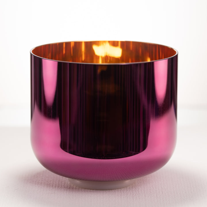 9" A#+30 Radiant Rose Crystal Singing Bowl, 24k Gold inside from Sacred Singing Bowls™