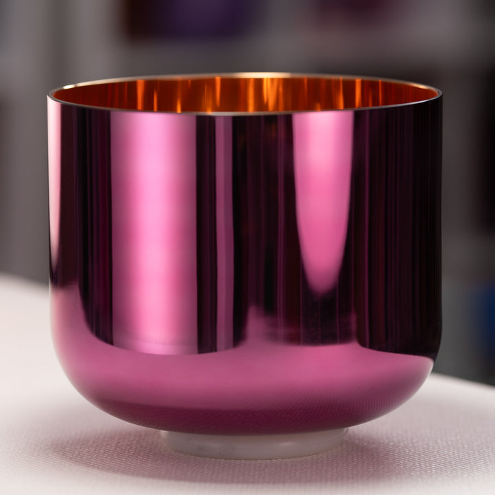 Pink crystal singing bowl