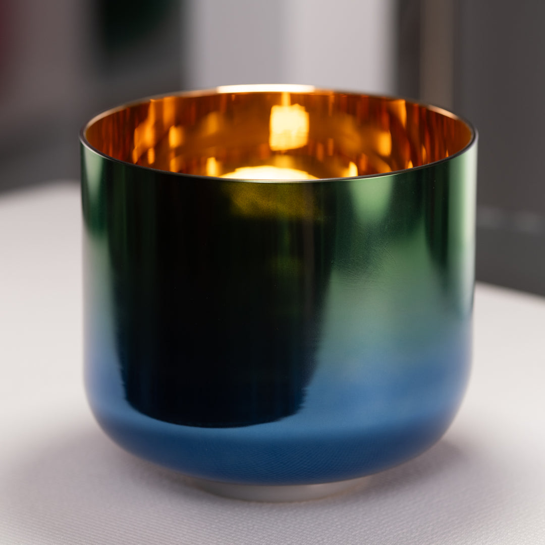 9" C-13 Divine Earth Crystal Singing Bowl, 24k Gold inside from Bowls of Sound