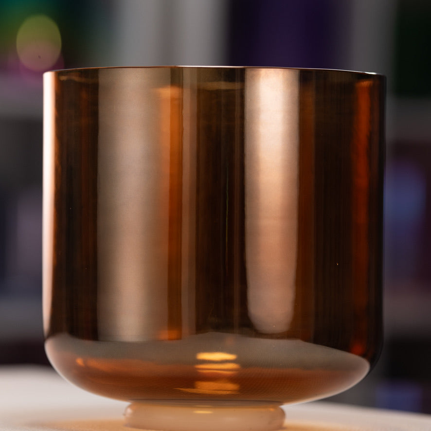 Brown crystal singing bowl