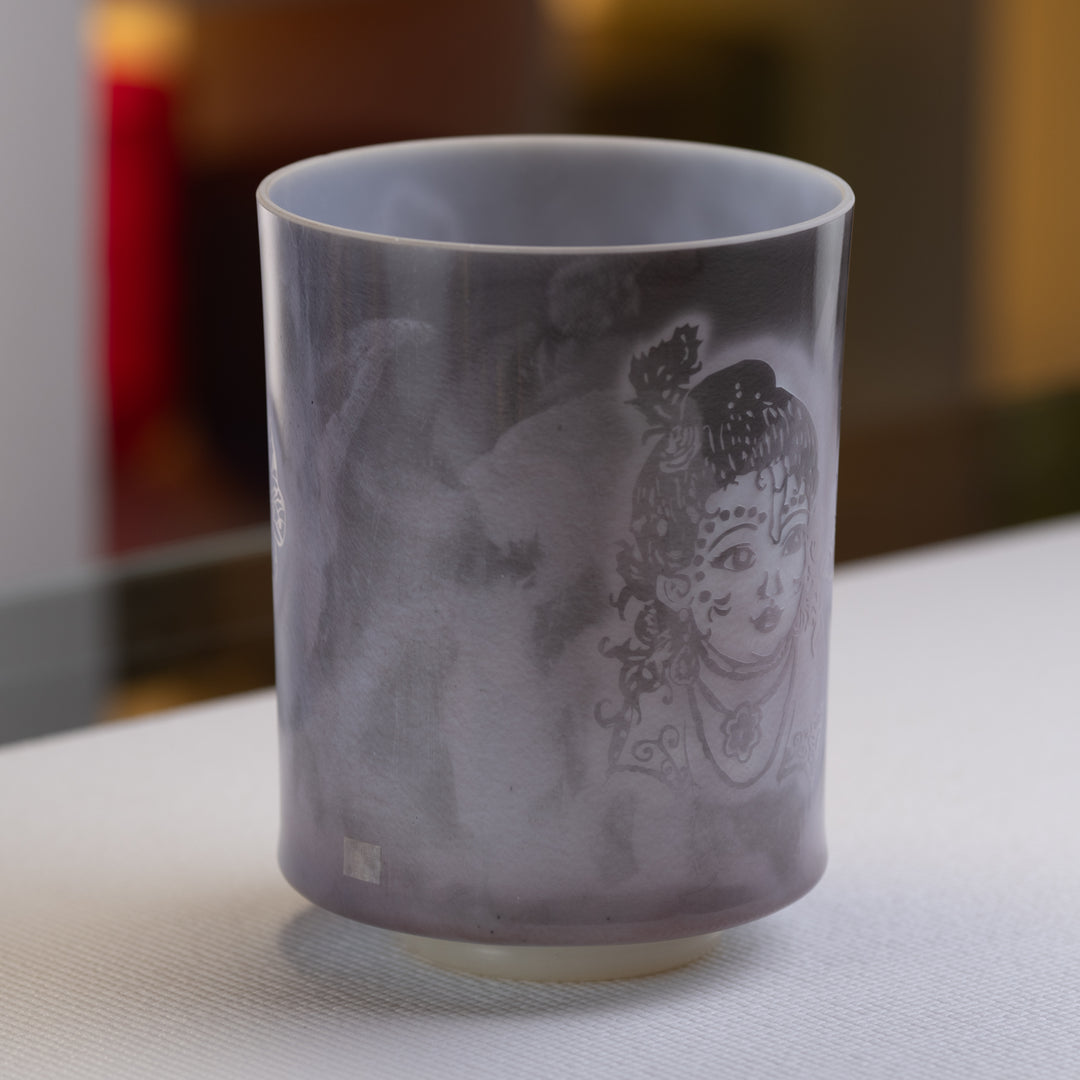 8" D#+45 Sugilite etched with Baby Krishna, Crystal Tones™