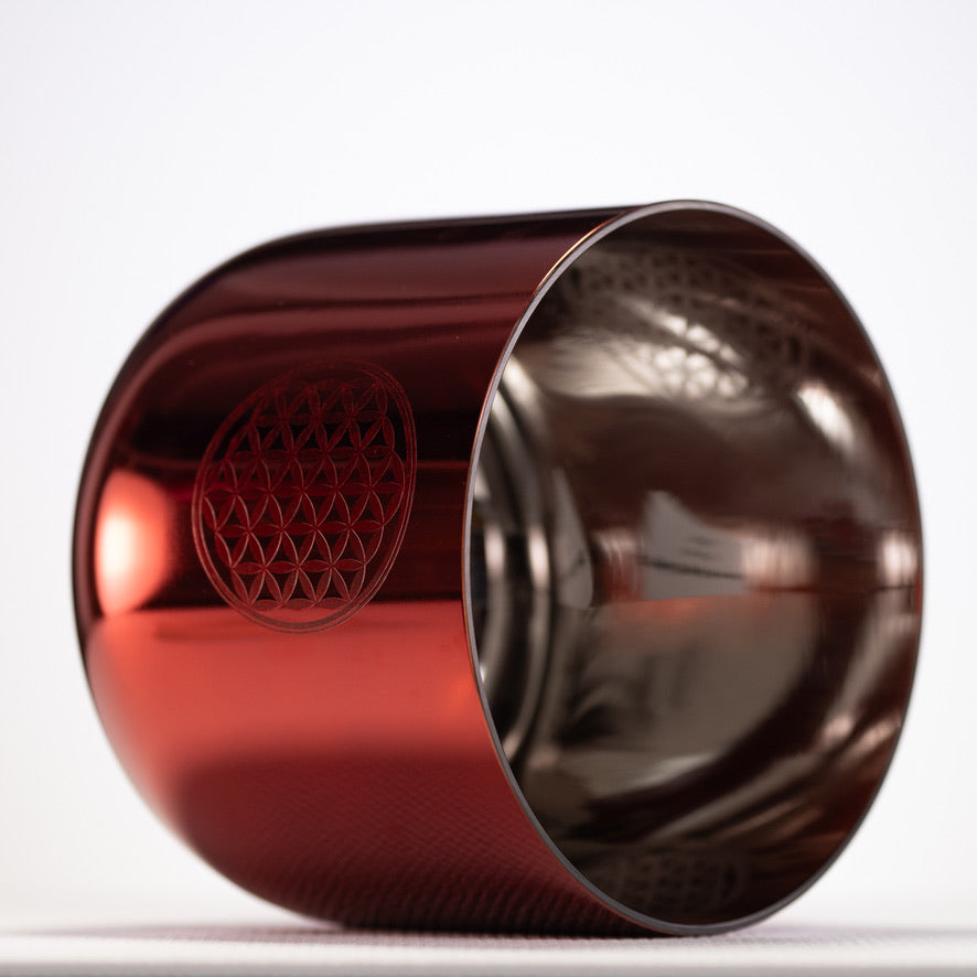 9" C+10 Solara Singing Bowl with Flower of Life, Perfect Pitch