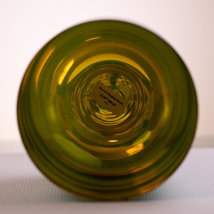 9.25” D#-29 Earth Magic Crystal Singing Bowl, Gold inside