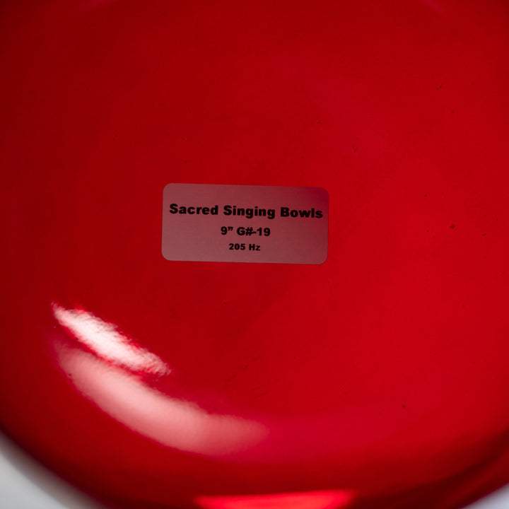 9" G#-19 Ruby Ray Crystal Singing Bowl
