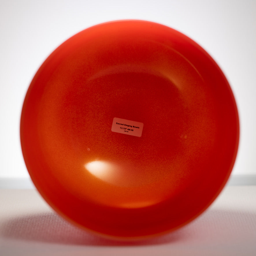 13.75" A#-26 Sedona Sunrise Frosted Crystal Singing Bowl