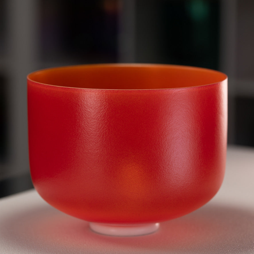 12" G#-27 Sedona Sunrise Frosted Crystal Singing Bowl
