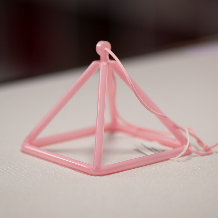 4.75" F#-45 Light Pink Crystal Pyramid