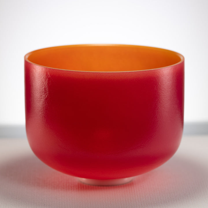 12" F-27 Sedona Sunrise Frosted Crystal Singing Bowl