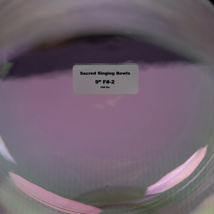 9" F#-2 Prismatic Crystal Singing Bowl