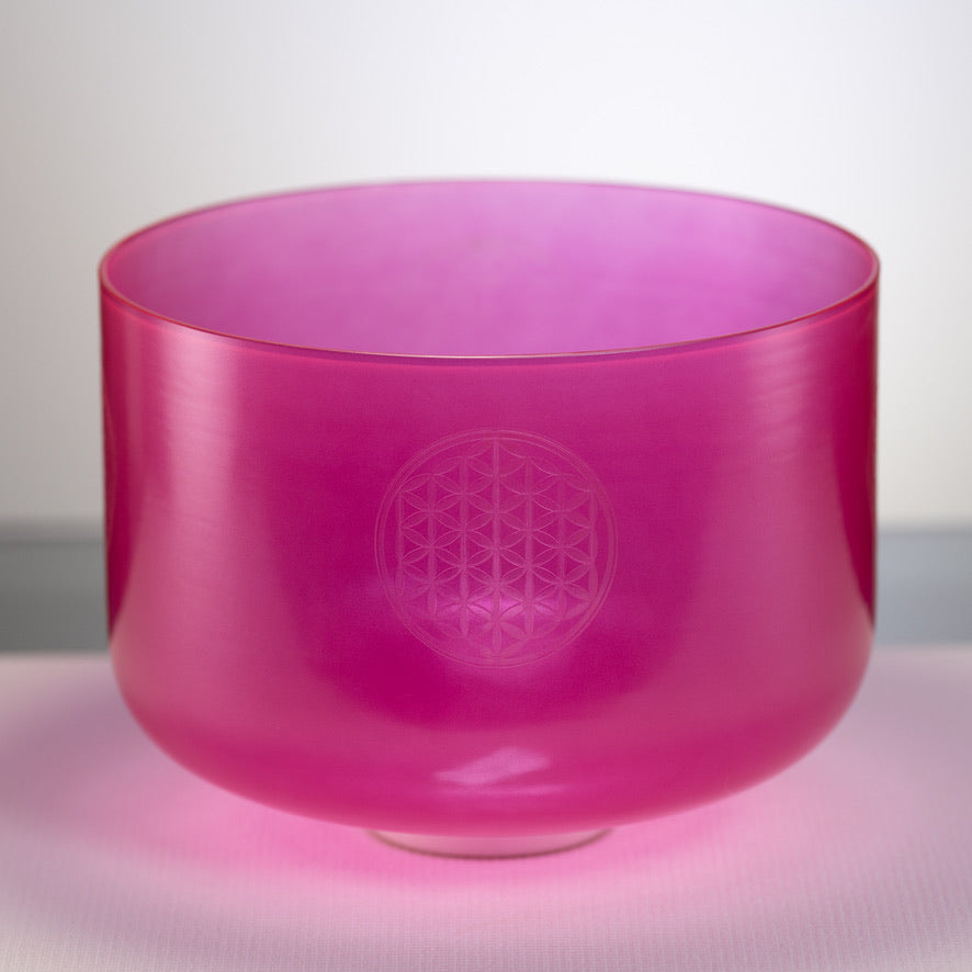 13" C-22 Rose Garden Singing Bowl with Flower of Life
