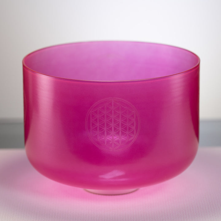 13" C-22 Rose Garden Singing Bowl with Flower of Life