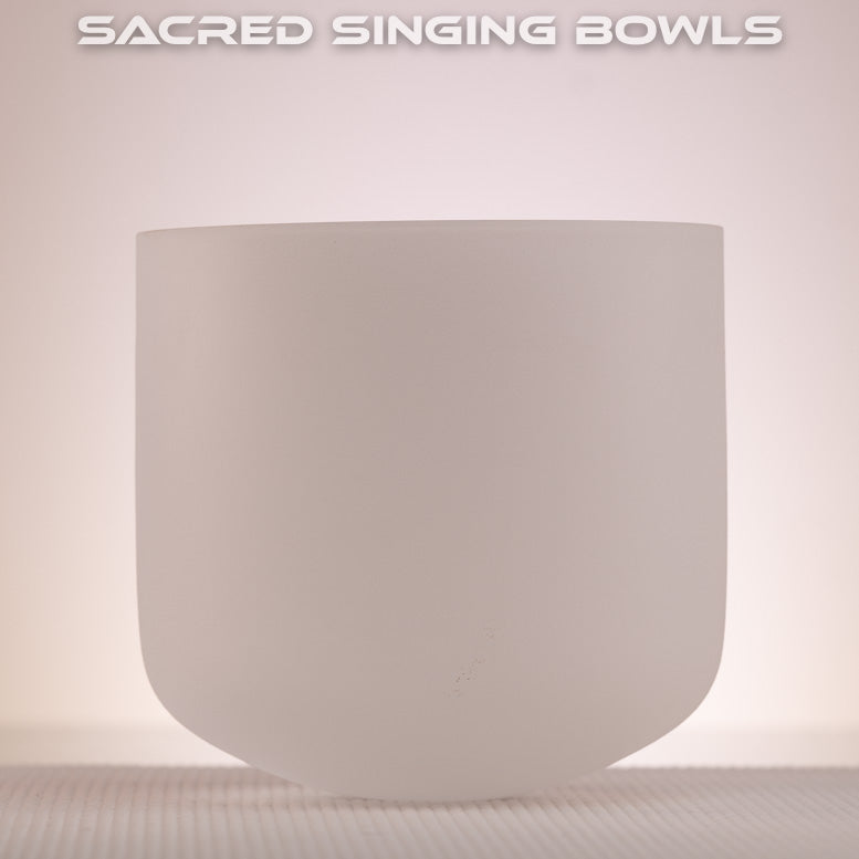 Sacred Singing Bowls: White Frosted Bowl