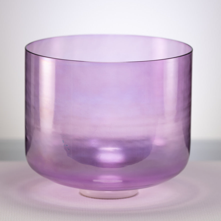 12" C#-9 Lavender Lotus Crystal Singing Bowl, Perfect Pitch