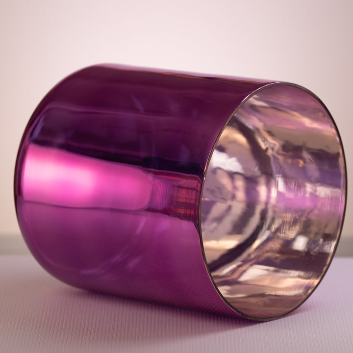 12” D-11 Magenta Manifestation Crystal Symphony Bowl, Tall