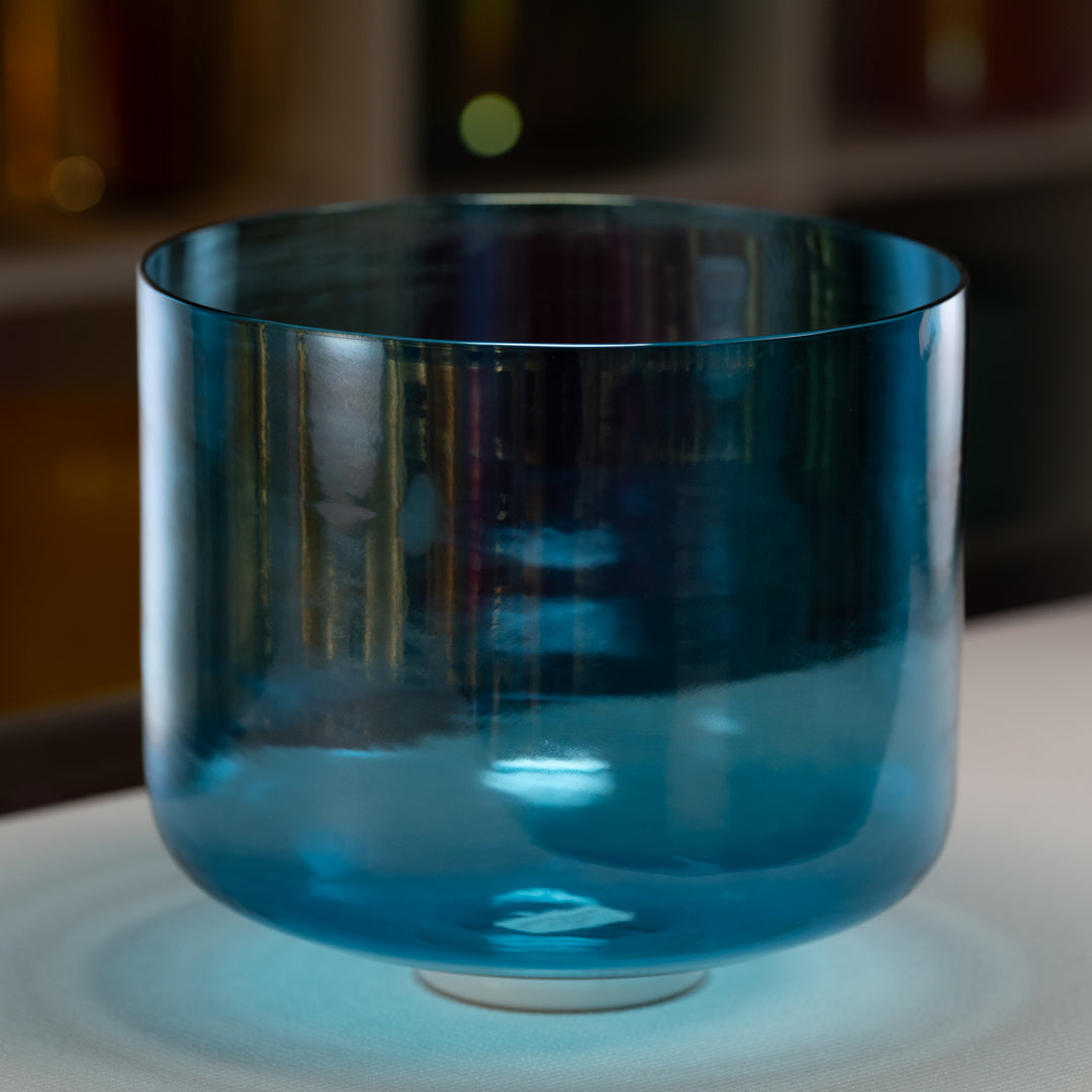 11.75" C-23 Caribbean Blue Crystal Singing Bowl