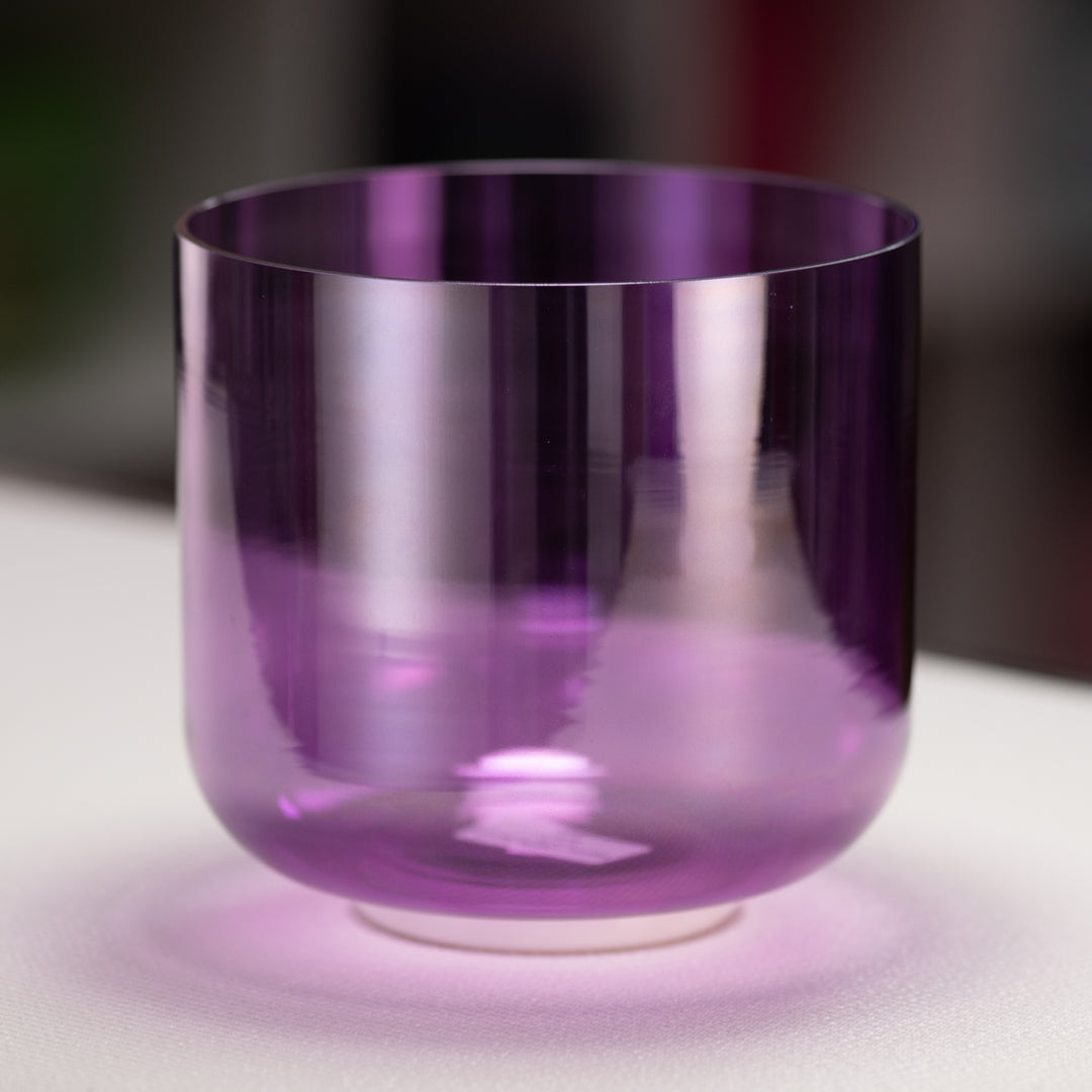 8" D-15 Lavender Lotus Crystal Singing Bowl
