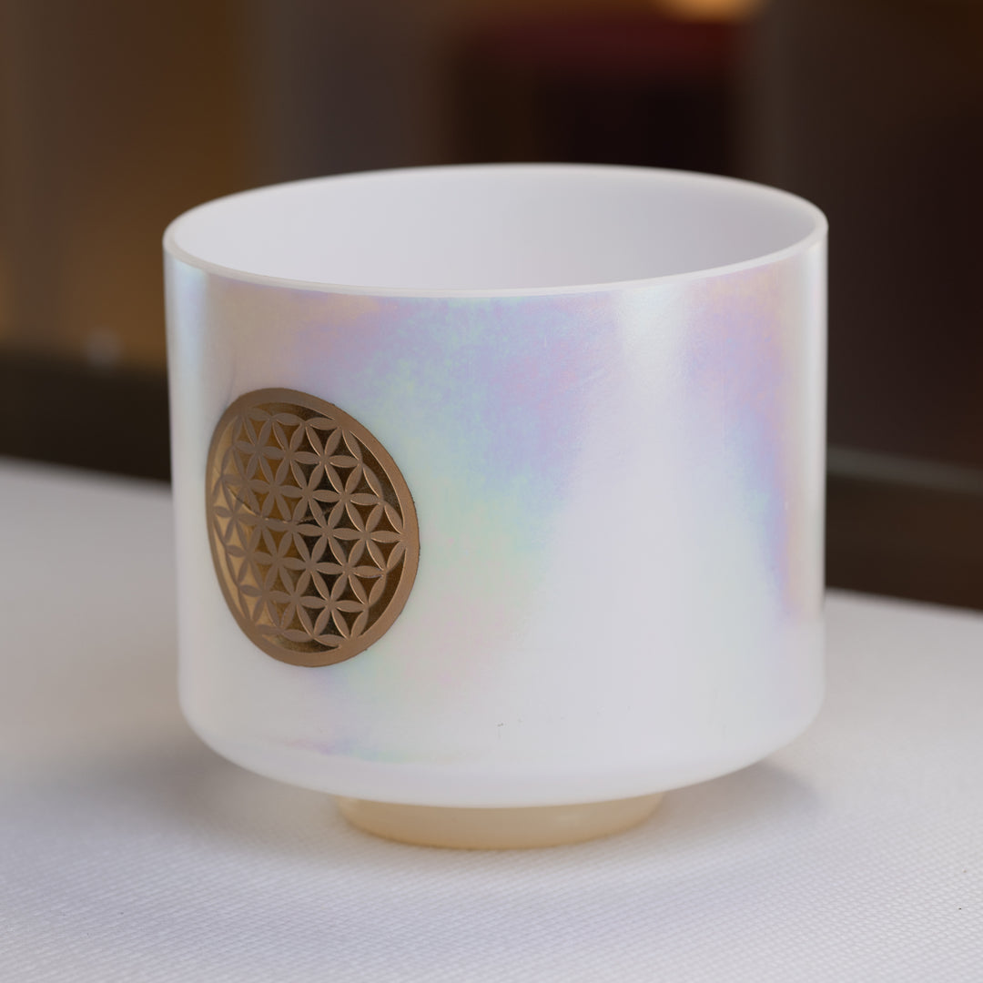 9" C-40 Mother of Platinum & 24k Flower of Life, Crystal Tones™