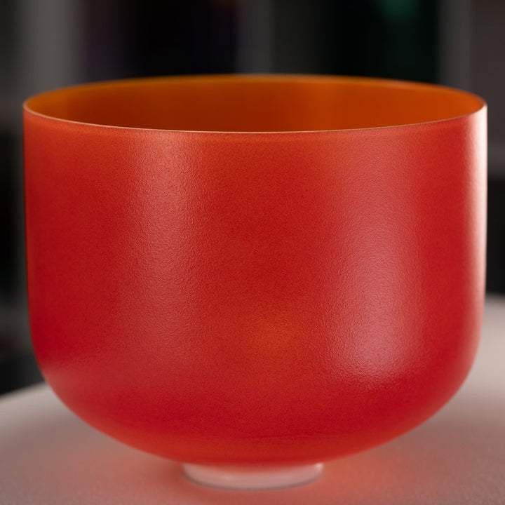 14" F#-25 Sedona Sunrise Frosted Crystal Singing Bowl