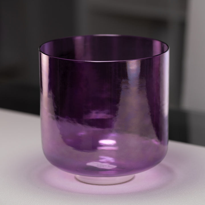 9" G+38 Lavender Lotus Crystal Singing Bowl