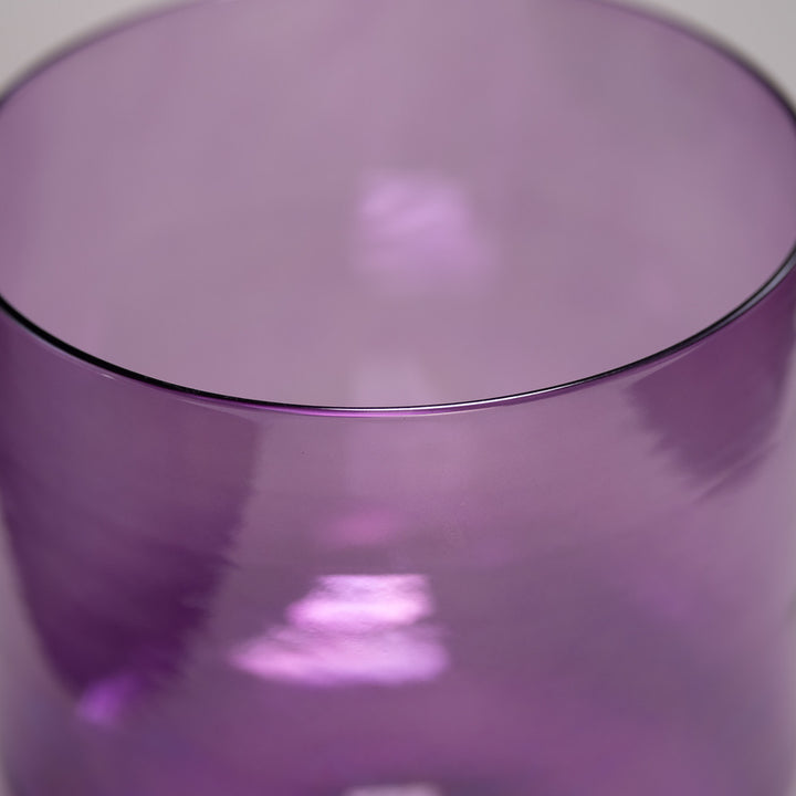 9" G#+10 Lavender Lotus Crystal Singing Bowl, Perfect Pitch