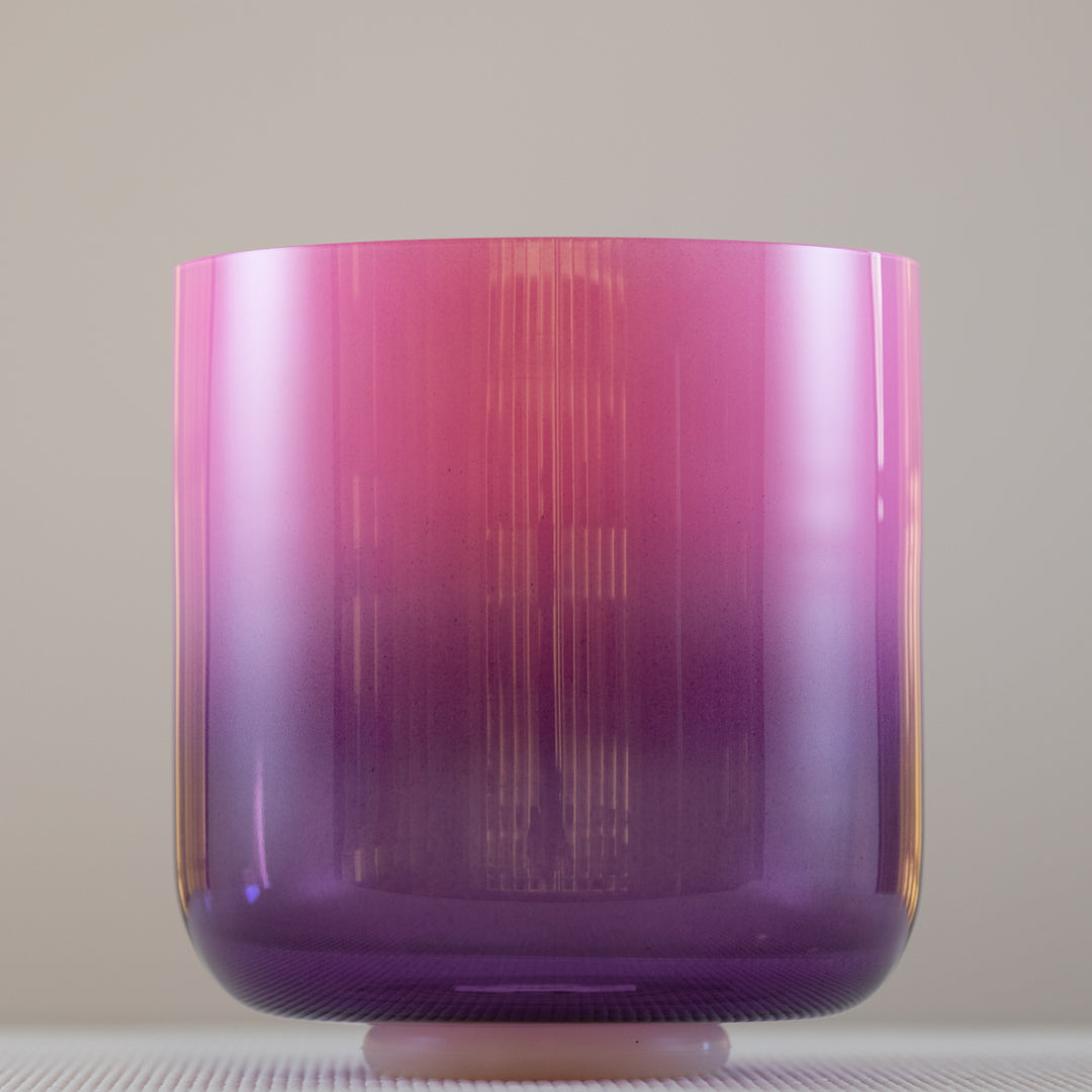 9" E-10 Blossoming Heart Crystal Singing Bowl