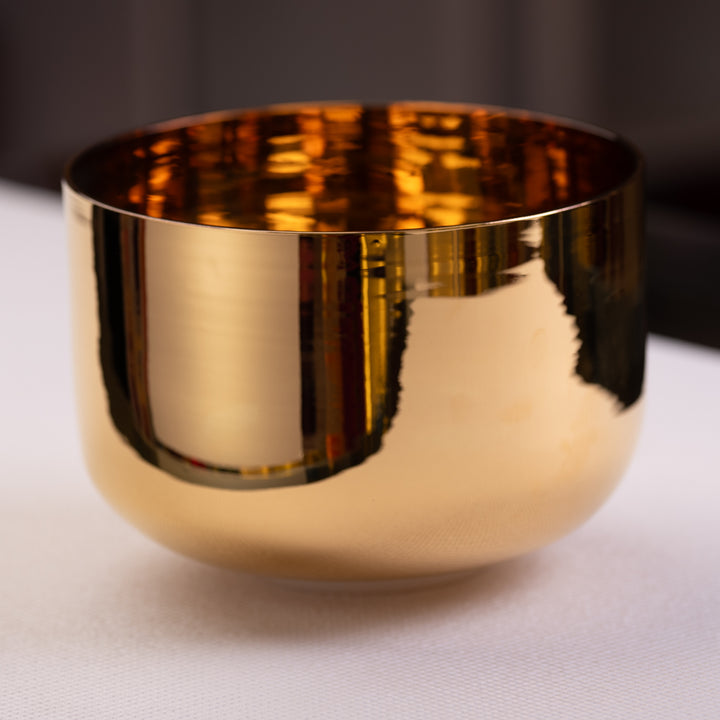 9.75" A#-31 24k Gold & Crystal Singing Bowl
