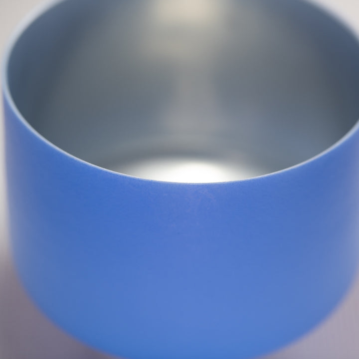 8" E+8 Father Sky Frosted Crystal Singing Bowl, Silver inside