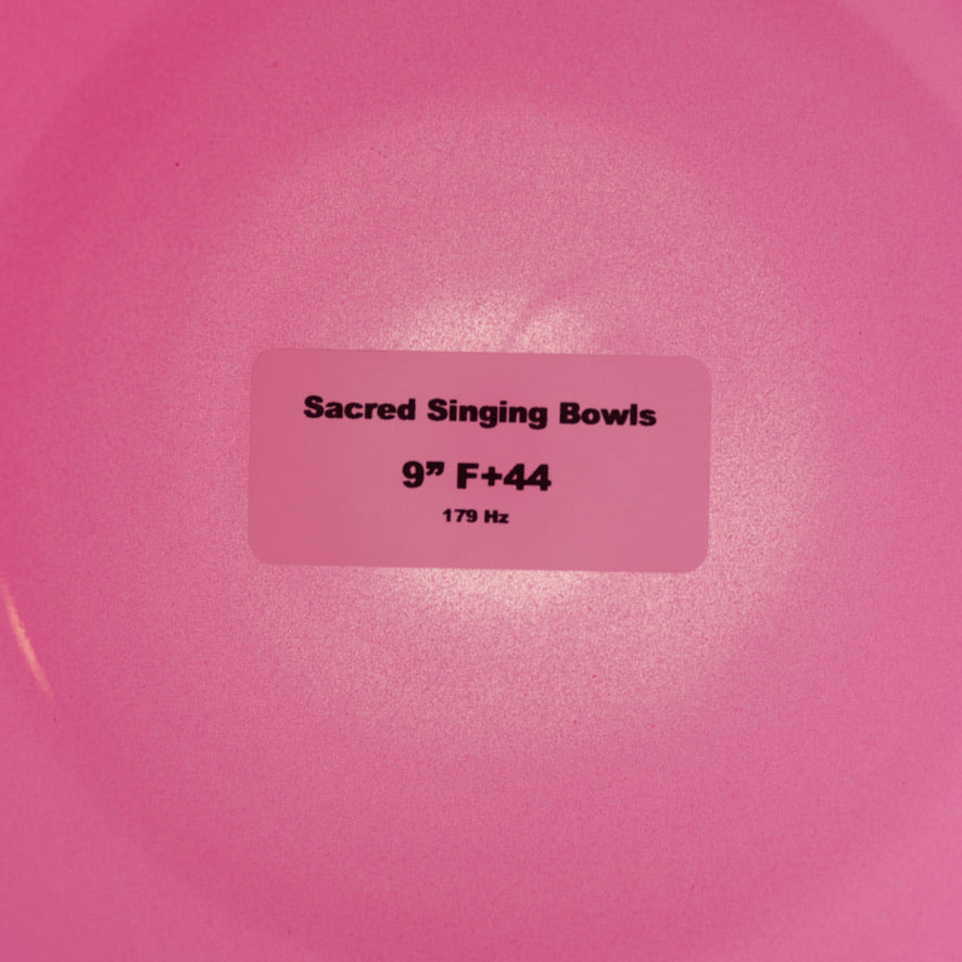 9” F+44 Rose Blossom Crystal Singing Bowl, Prismatic