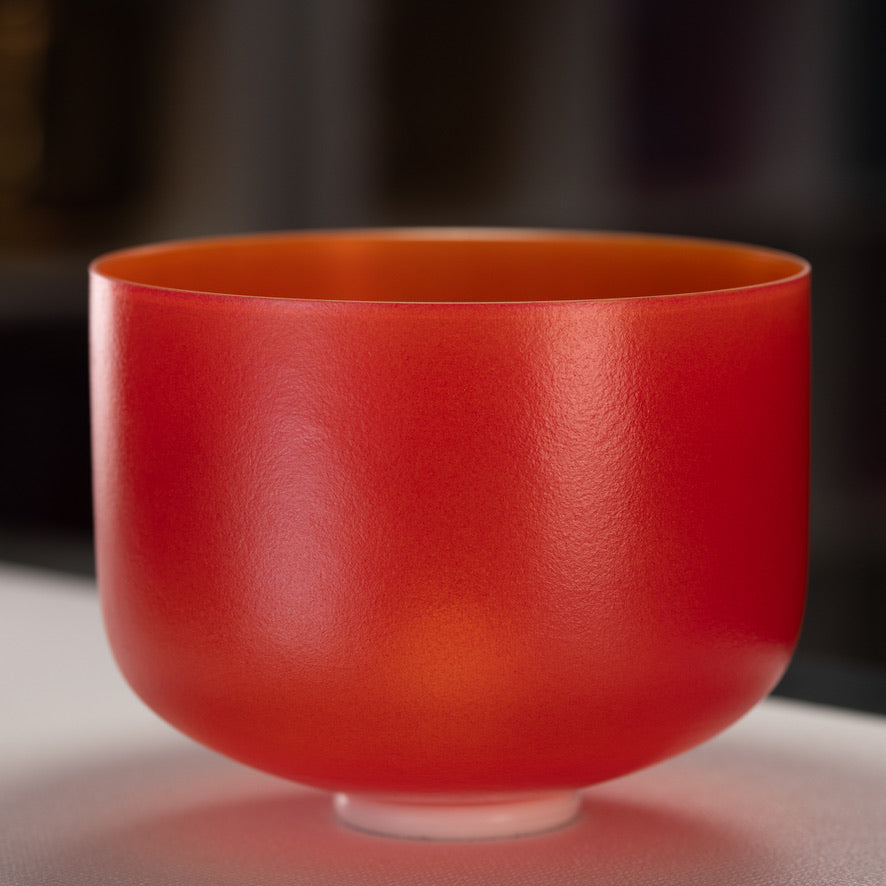 12" G#-27 Sedona Sunrise Frosted Crystal Singing Bowl