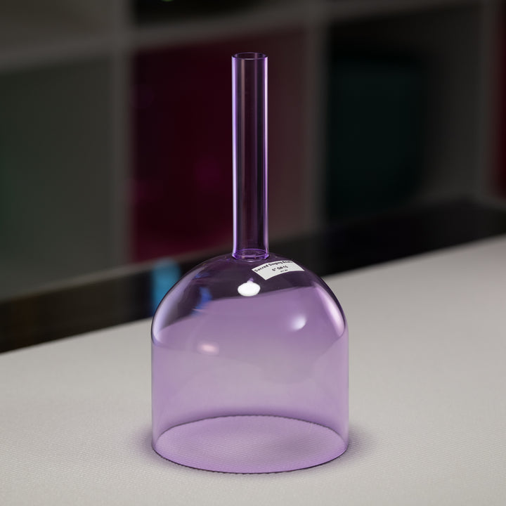 6" G#-15 Lavender Lotus Handheld Crystal Singing Bowl