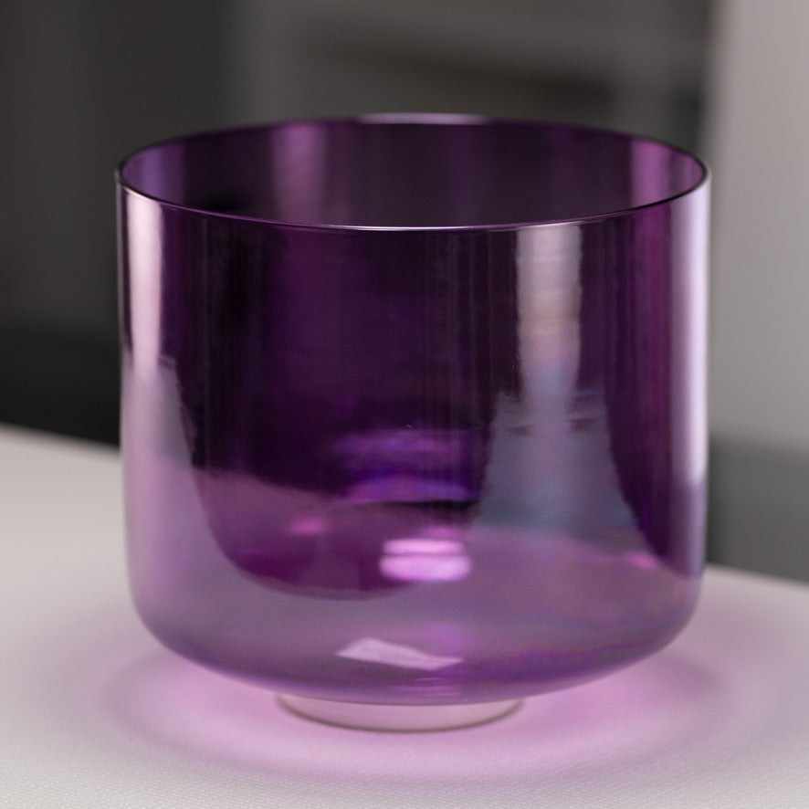 10" F#-13 Lavender Lotus Crystal Singing Bowl