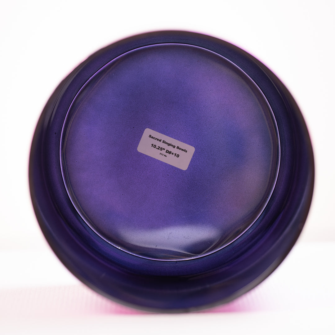 10.25” D#+10 Magenta Manifestation Crystal Symphony Bowl