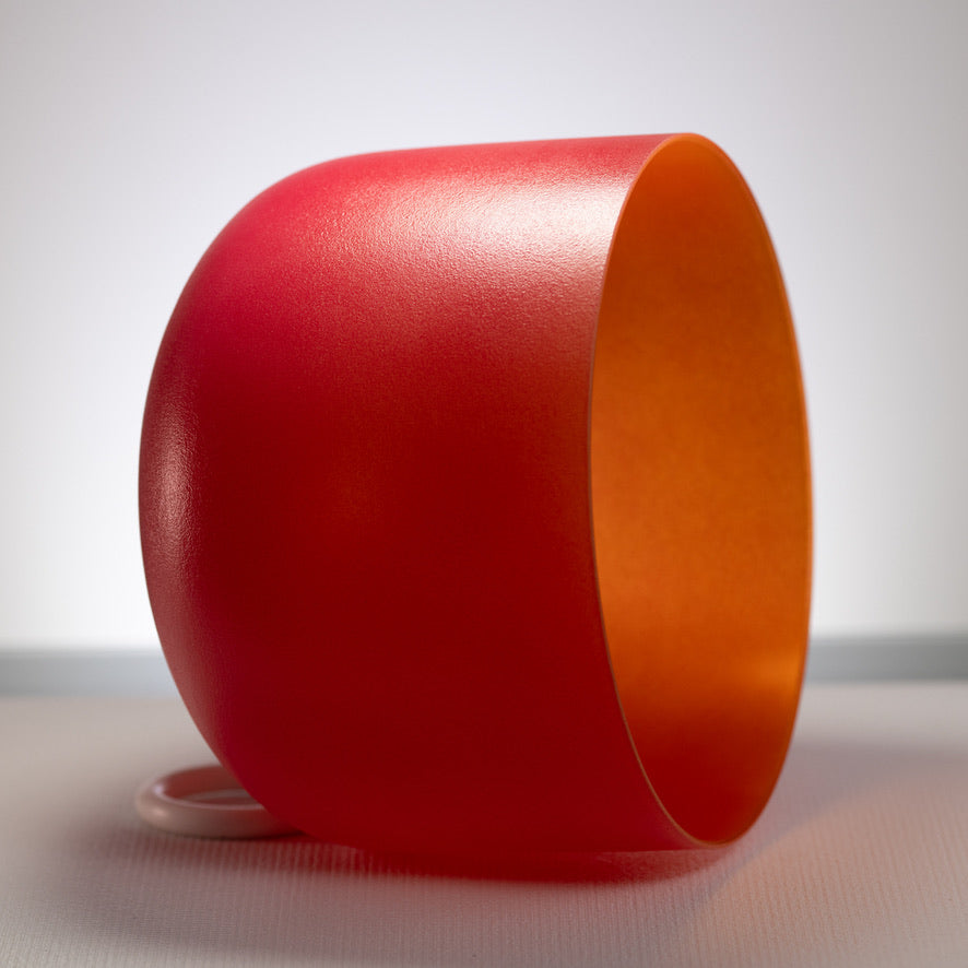 14" F#-25 Sedona Sunrise Frosted Crystal Singing Bowl