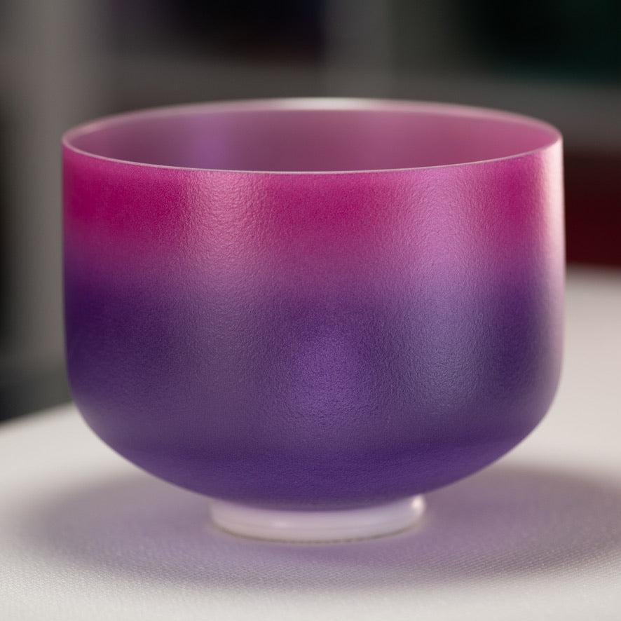 10" C-27 Blossoming Heart Frosted Crystal Singing Bowl