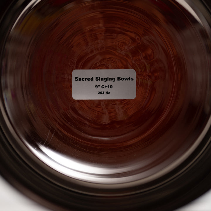 9" C+10 Solara Singing Bowl with Flower of Life, Perfect Pitch