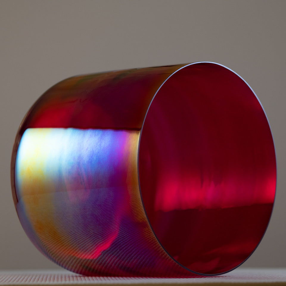 10" C-44 Ruby Ray Crystal Bowl