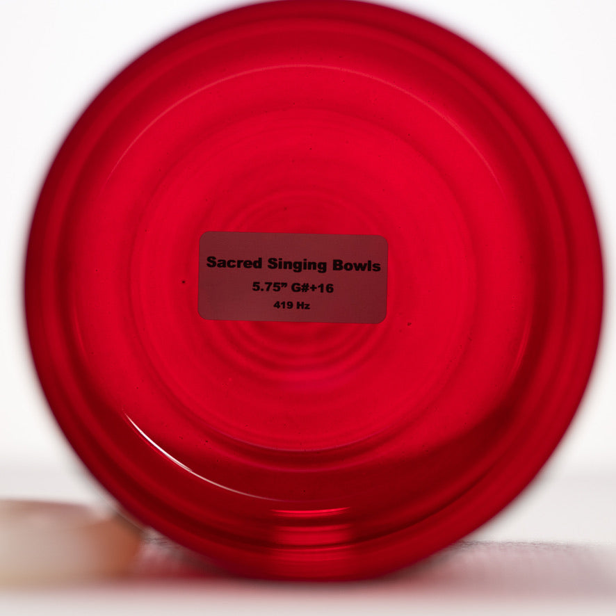 5.75" G#+16 Ruby Ray Crystal Singing Bowl