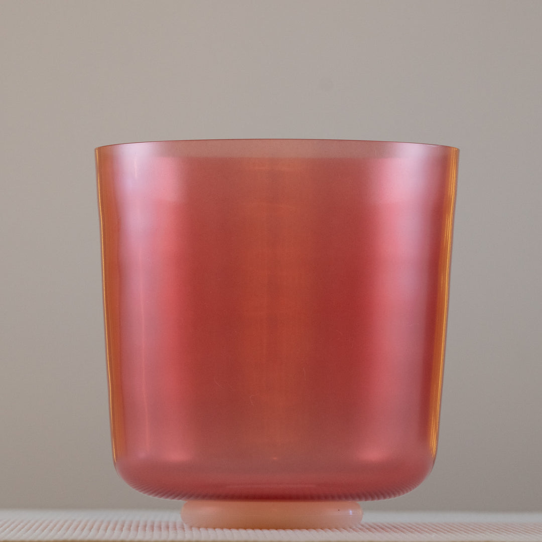 9" C-2 Ruby Ray Crystal Bowl