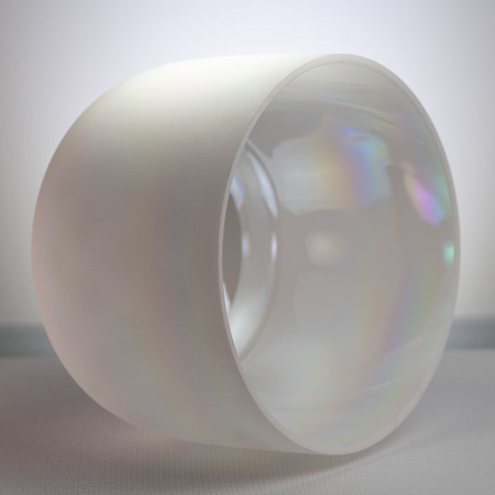 13.5" C+0 White Frosted Bowl with Angel Aura inside