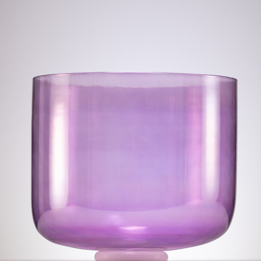 12" B+45 Lavender Lotus Crystal Singing Bowl