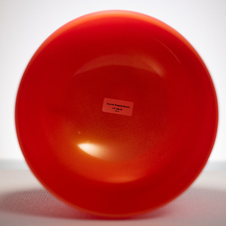13" G#-22 Sedona Sunrise Frosted Crystal Singing Bowl