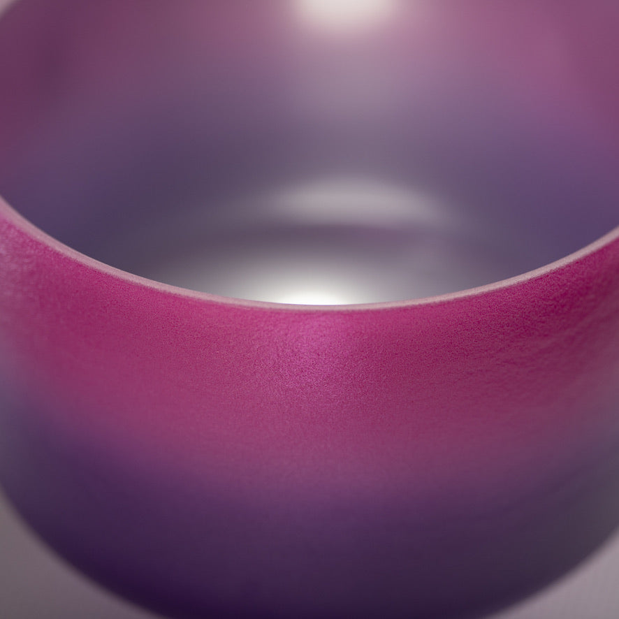 10" G-26 Blossoming Heart Frosted Crystal Singing Bowl