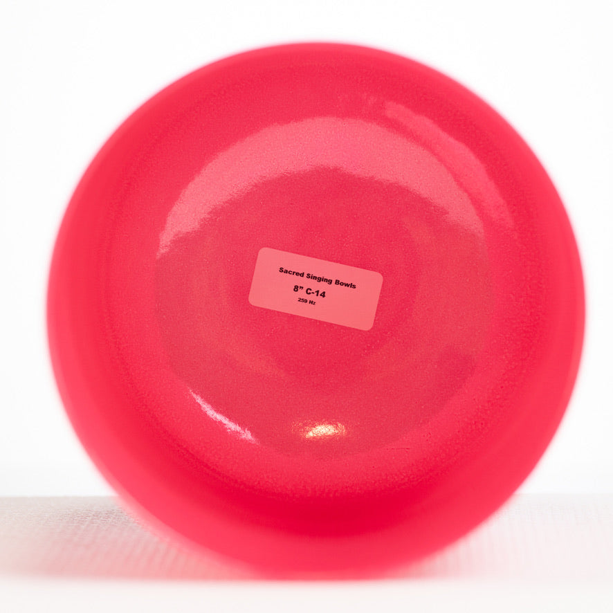 Pink Crystal Singing Bowls from Sacred Singing Bowls