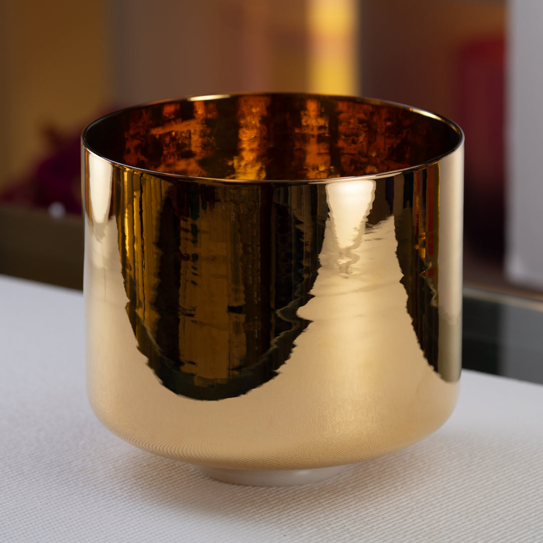 10" E-8 24k Gold & Crystal Singing Bowl